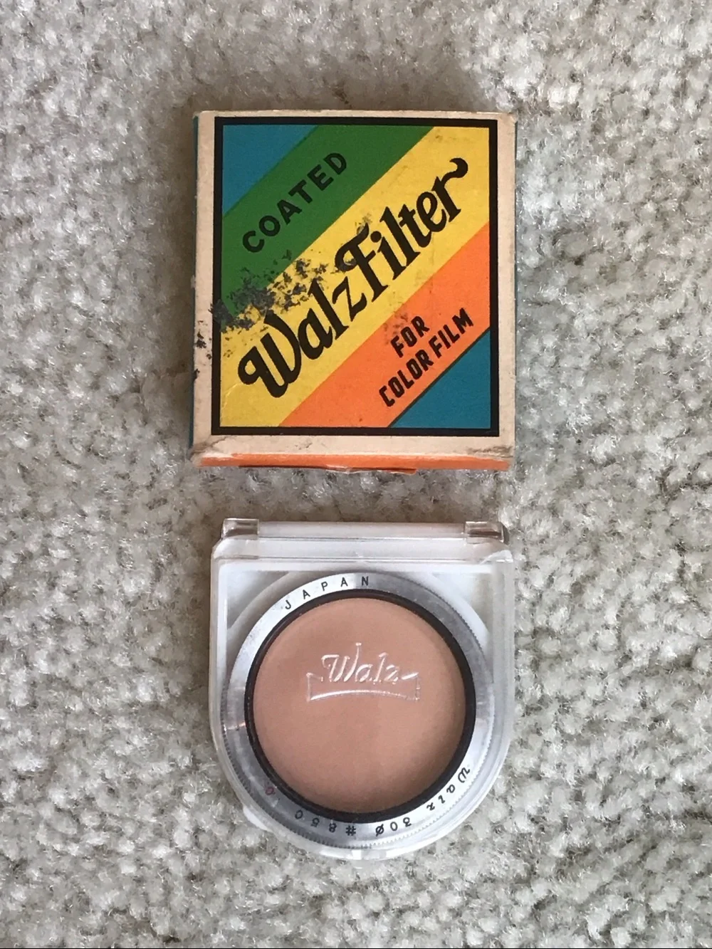 Vintage Walz Filter for Color Film with Original Packaging, Type F (85C)